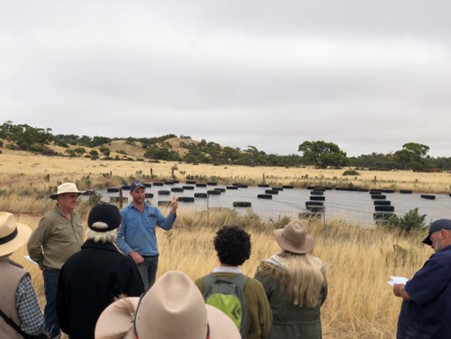 Lined Catchment on the Water Farm Tour at Dale Buttons March 2023